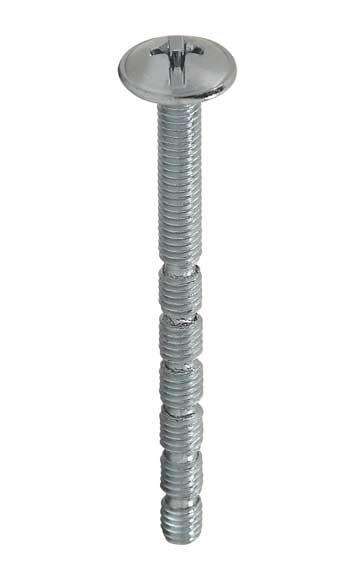 Parafuso Aço Carbono Grau 2 Zincado Branco P/ Puxadores Segmentado Cab. Flang. C/ Fenda Combinada 1 Parafuso Aço Carbono Grau 2 Zincado Branco P/ Puxadores Segmentado Cab. Flang. C/ Fenda Combinada