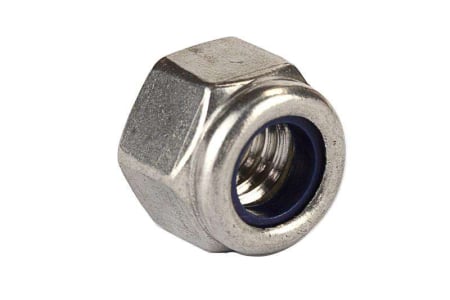 Porca Travante Alta Aço Inox Passivado A2 com Nylon Din 982 (Din en Iso 7040), Rosca Din 13 (Iso 965)