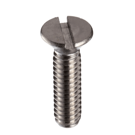 Inox 304 - Parafuso máquina - Fenda simples - Cabeça Chata