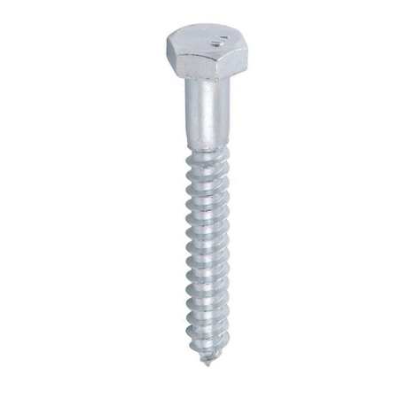 Parafuso Sextavado Rosca Soberba ANSI B 18.2.1 Zincado Branco