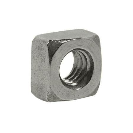Porca Quadrada Aço Inox Passivado 304 Unc
